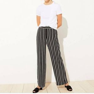 Ann Taylor LOFT Striped Fluid Pull On Pants